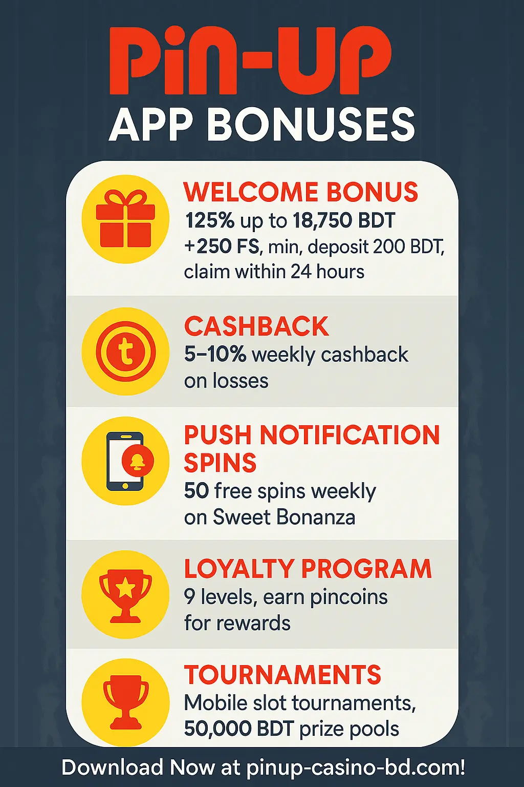 pin up app bonus